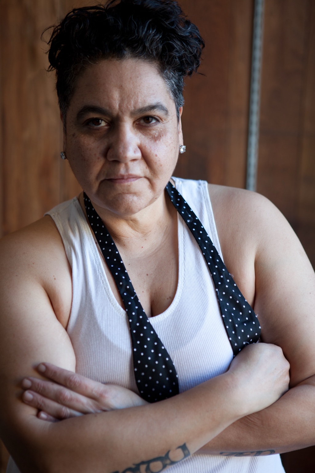 Portrait of Lady Zen in white tank top