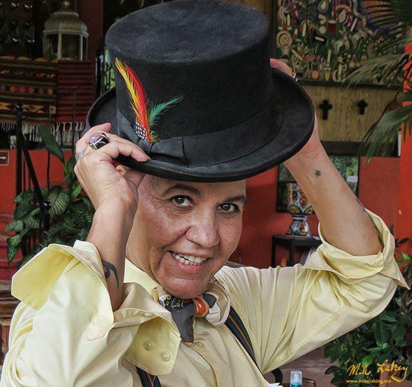 Lady Zen actor portrait in top hat